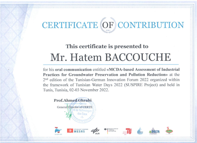 Certificate of contribution